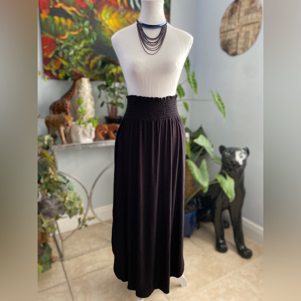Oddy Black Maxi Skirt With Pockets Size L Fairygoth Dark Academia Goth
